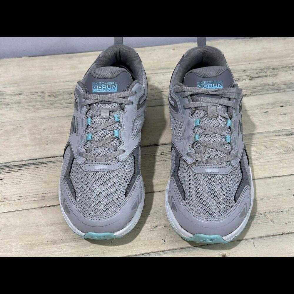 Skechers Go Run Consistent Gray Mesh Sneakers Wom… - image 4